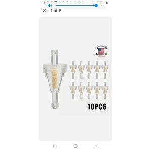 10 X Universal Motorcycle Mini Small Engine 1/4" Inline Carb Fuel Gas Filter 6mm